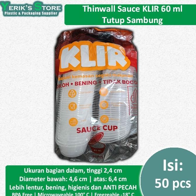

*****] Thinwall Sauce 60ml TEMPAT SAOS SAUCE SAUS SAMBAL SAMBEL ANTI PECAH