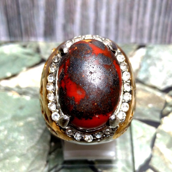 Cincin Batu Akik Badar Besi Merah