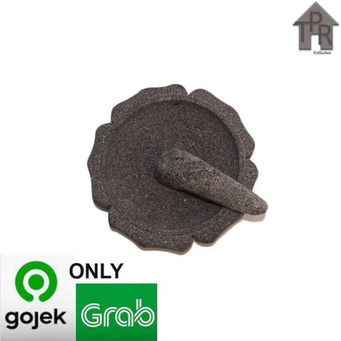 Cobek Batu Model Bunga - Muntilan D24