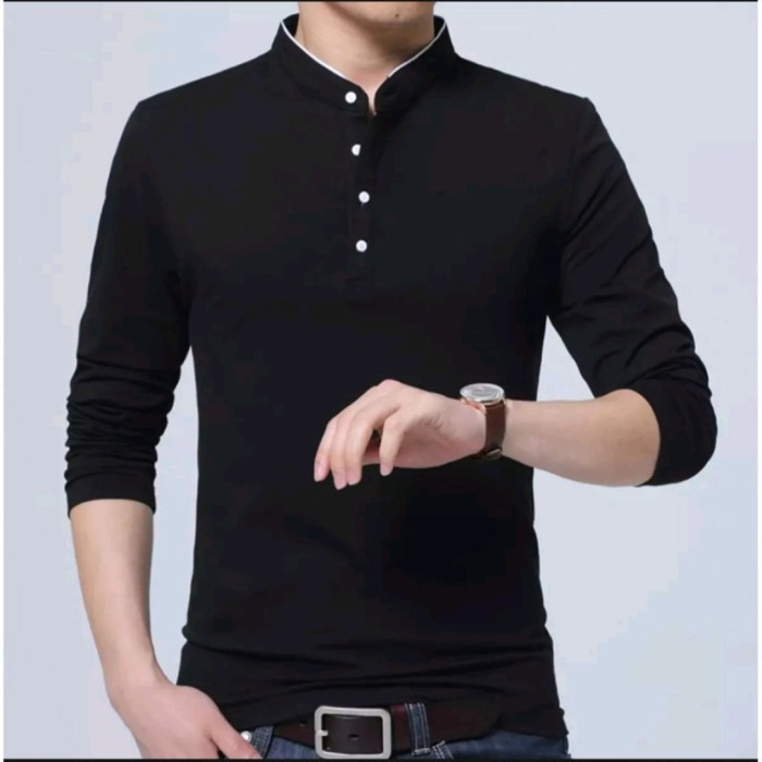 KAOS KOKO PRIA POLOS TANPA SAKU MODEL SLIMFIT SIZE L - 3XL