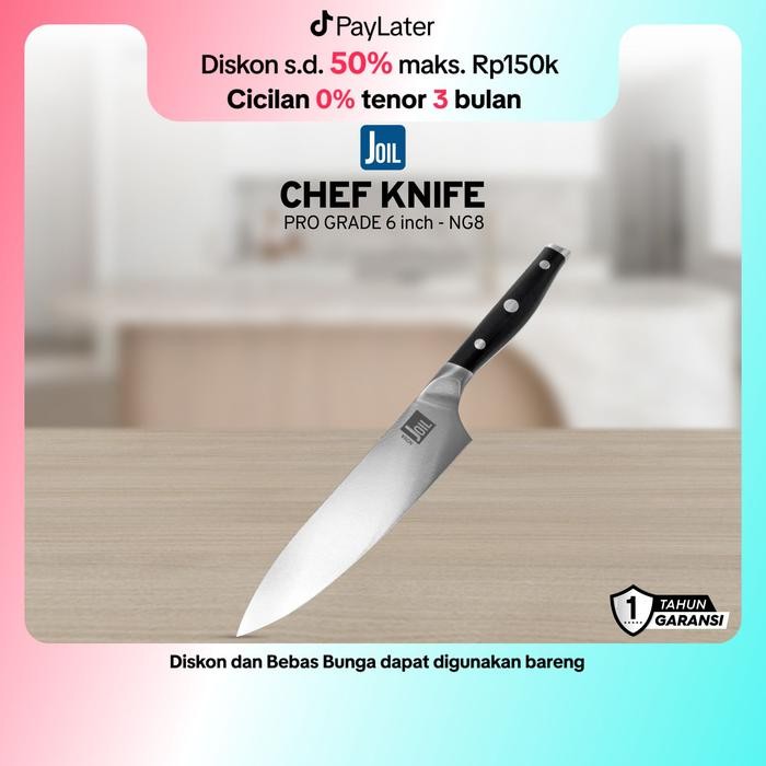 Joil Pisau Dapur Utility Knife Baja 15 Cm Stainless Steel Full Tang Ketajaman Tahan Lama Kitchenware