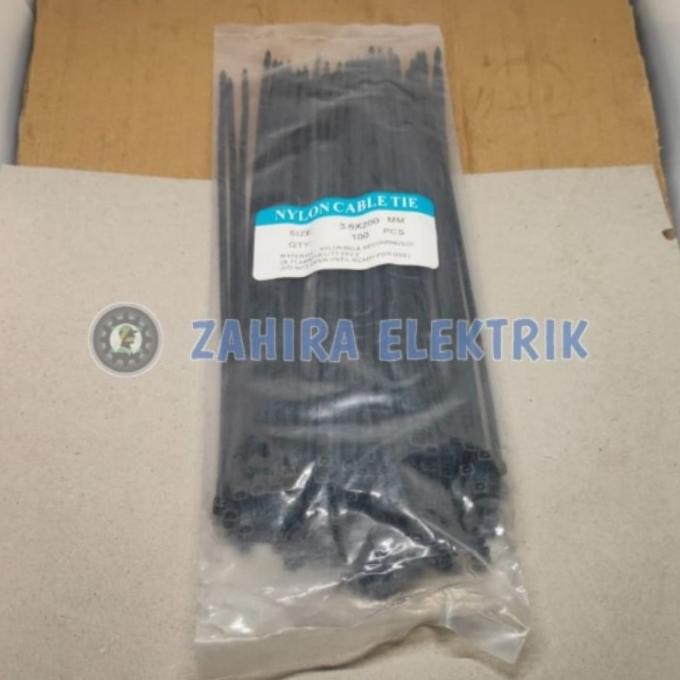 

Kualitas terbaik] Kabel Ties / Kabel tis / Cable Tie 20cm (3.6x200) Hitam