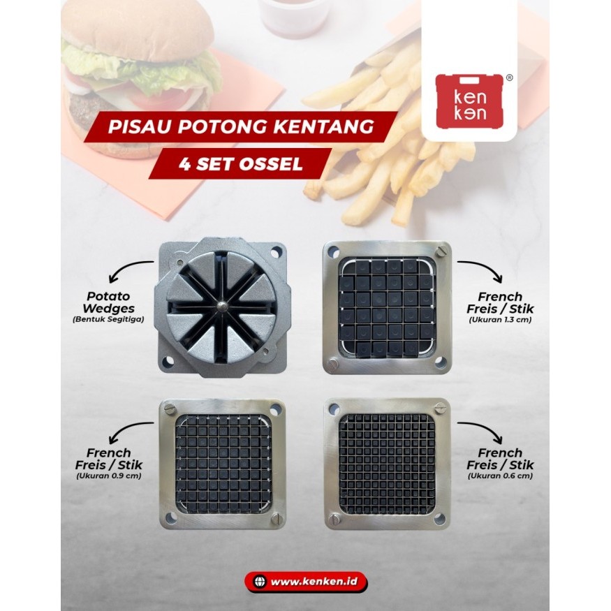 OSSEL Pisau Set Pisau Potong Kentang Alat Potong Kentang Ossel