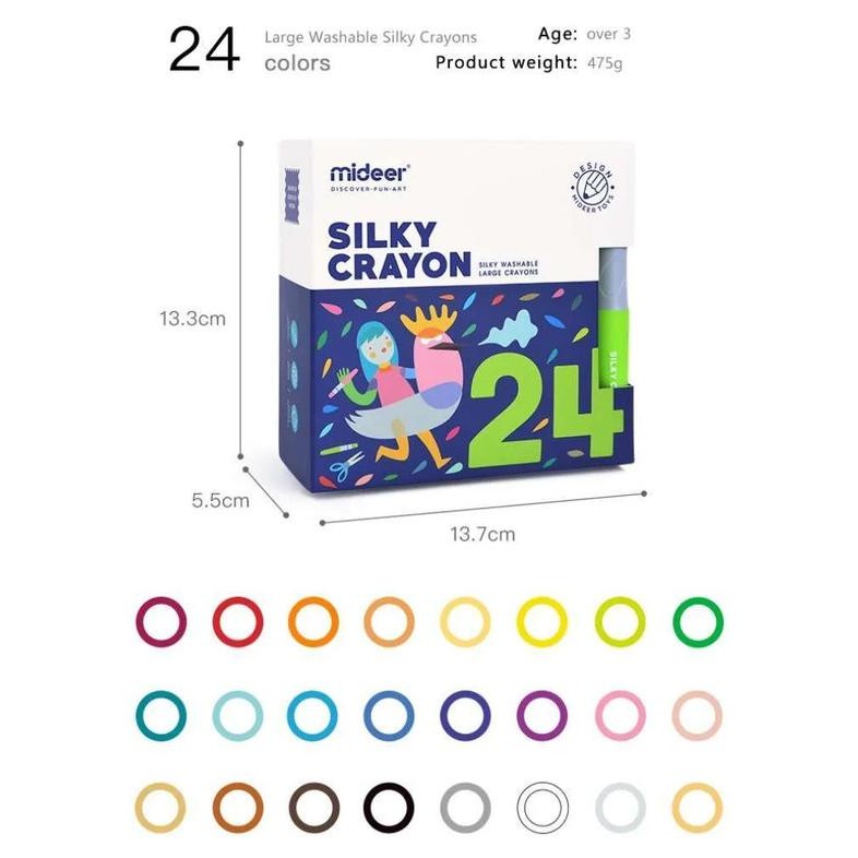 

MIDEER SLIKY CRAYON-24- ART SET EDUCATION