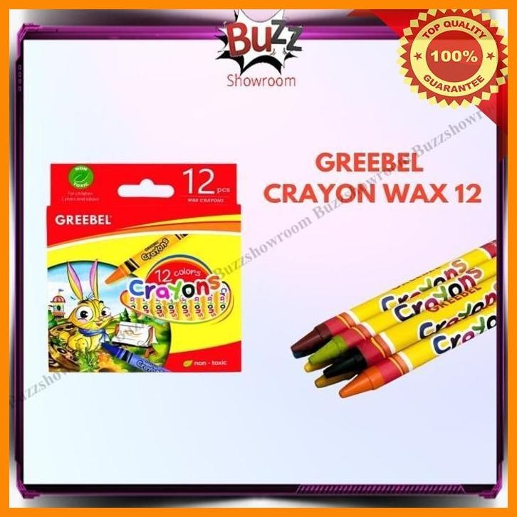 

[MAI] WAX CRAYON OIL PASTELS GREEBEL 12 WARNA KRAYON ANAK 12W