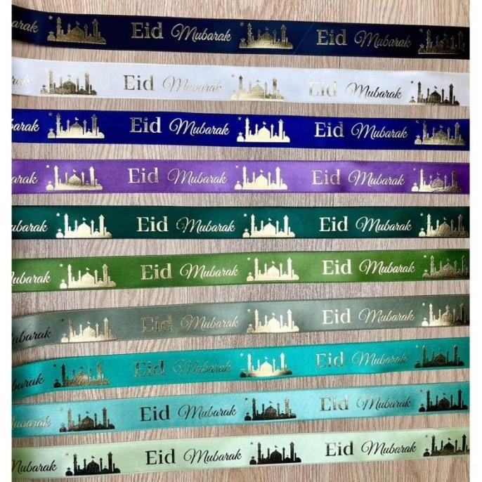 

+++++] Pita Lebaran Idul Fitri/ Pita eid mubarak 2,5 cm/ Pita Premium