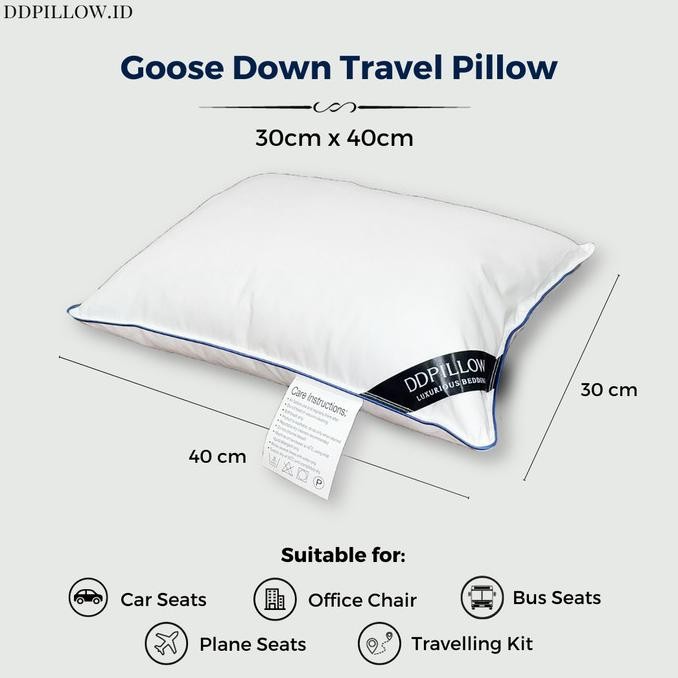 Murah Ddpillow Bantal Travel Bulu Angsa Asli | Travel Pillow | Lumbar Pillow
