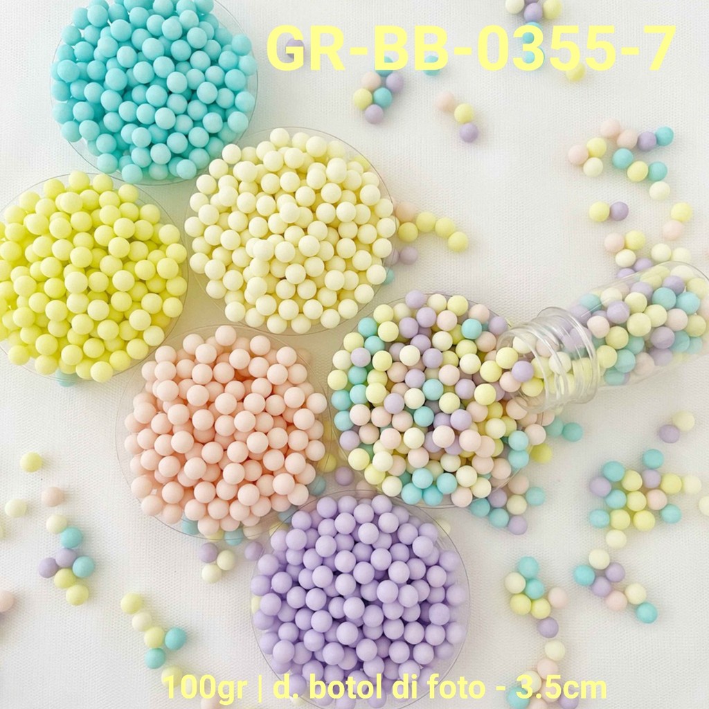 

GR-BB-0355-7 Sprinkle springkel sprinkles 100gr mutiara telur pastel (sprinkles)
