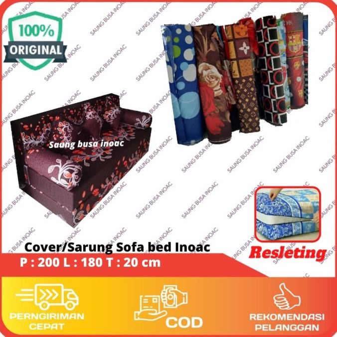 Cover/Sarung Kain Sofa Bed Inoac ukuran 200 x 180 x 20