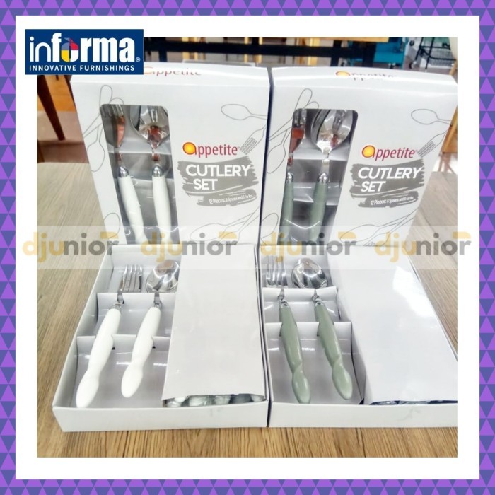 INFORMA - SENDOK GARPU MAKAN SET 12 PCS APPOINTED / APPETITE