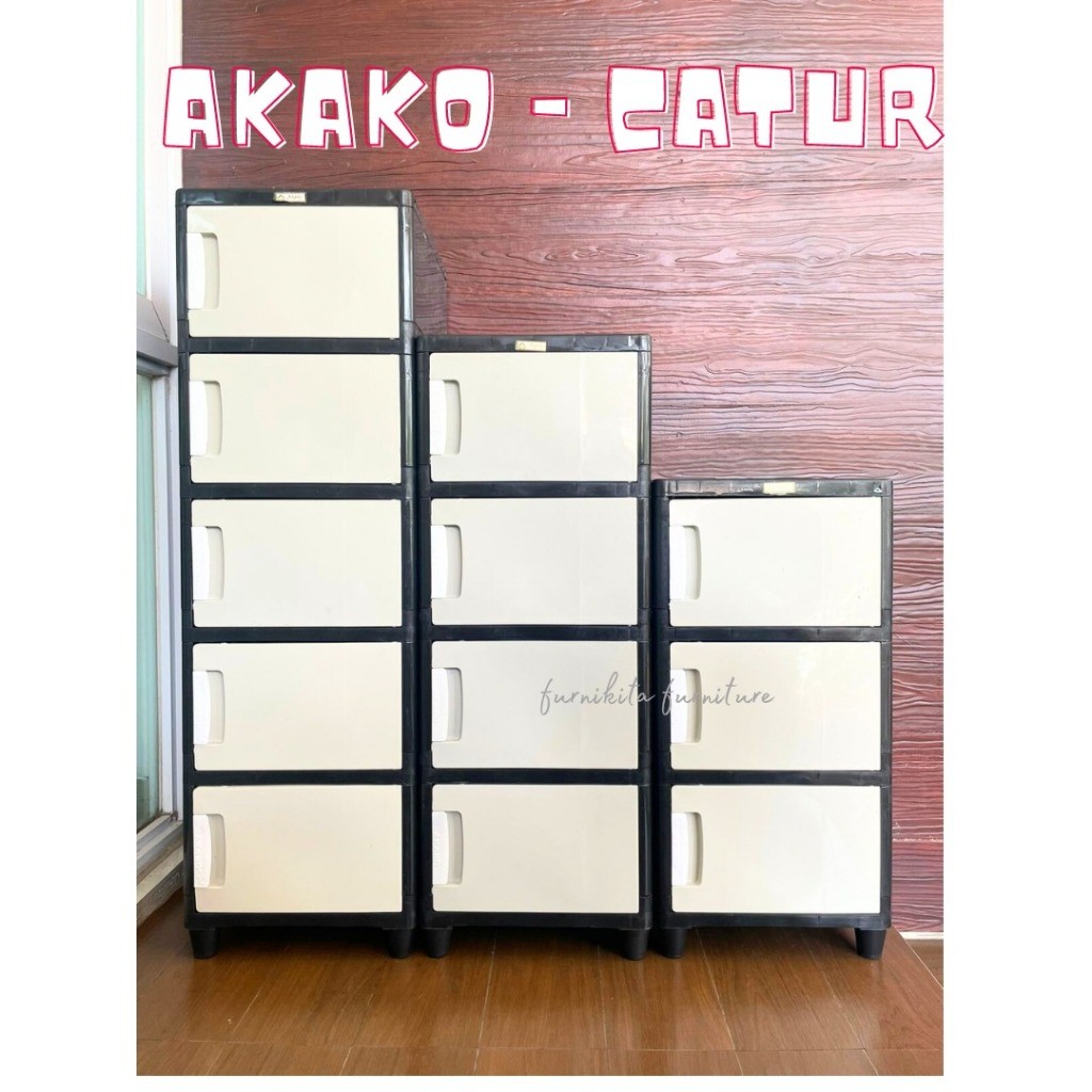 Produk Terbaru  Lemari Akako Catur Mix Dan Polos Lemari Plastik 1 Pintu Swing