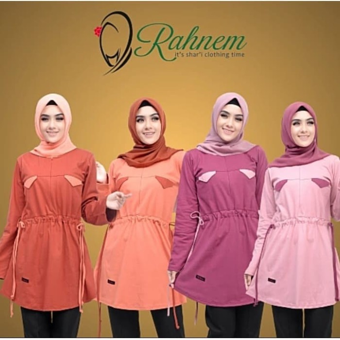 ATASAN WANITA RAHNEM AT 33 / TUNIK RAHNEM / ATASAN MUSLIM WANITA