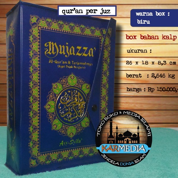 ukuran besar AlQuran Perjuz Alquran Mujazza Per Juz Terjemah