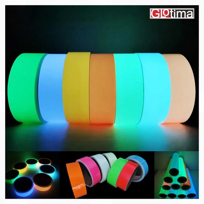 

Lakban Isolasi Solasi Selotip Fosfor Glow In The Dark Luminous Tape