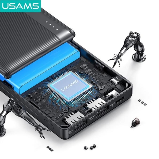 USAMS PB71 POWERBANK 10000MAH DUAL INPUT TYPE C MICRO