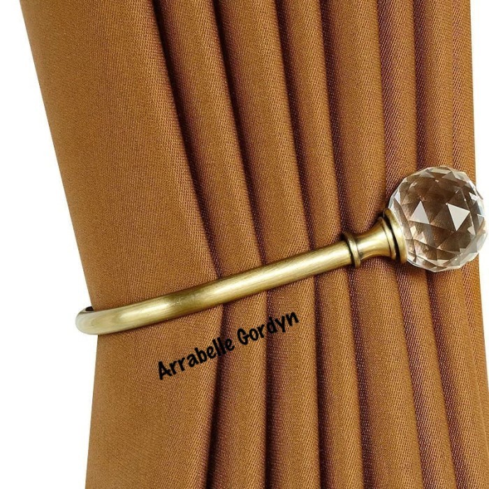 Hook Pengkait Gorden Kristal Mewah Model 'U' Dekorasi