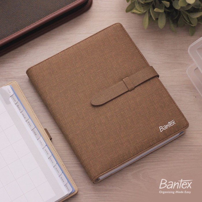 

Buku Agenda Planner Cover Kulit Brown Leather Diary Bantex 7492