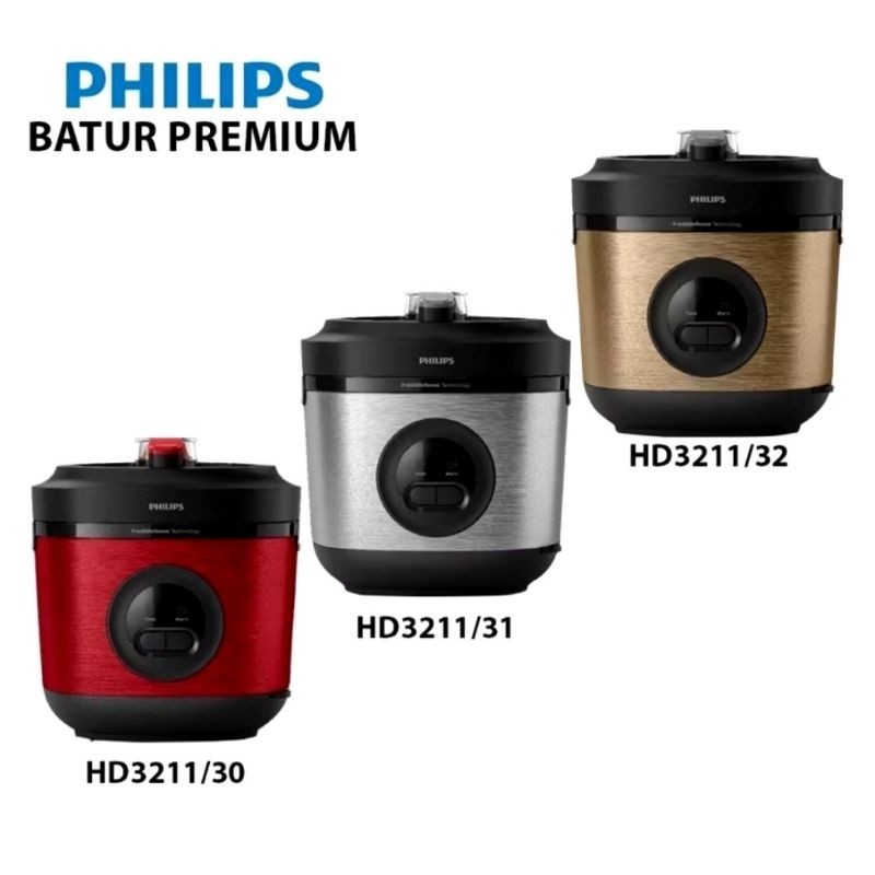 Rice Cooker Philips 2L HD3211 Premium Bahan dengan inner pot BAKUHANSEKI Magic Com Philips HD3211