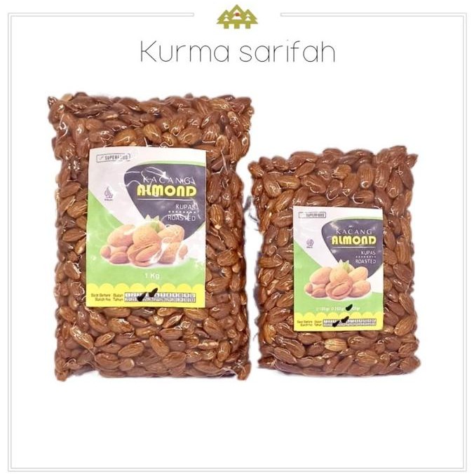 

Kacang Almond Kupas-Panggang/Roasted-1kg-Original Super food Berkualitas
