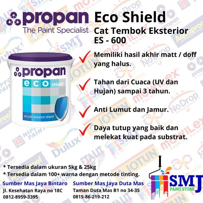 

CAT TEMBOK EXTERIOR PROPAN ECOSHIELD WARNA ALMOND COOKIE KEMASAN 25 KG Berkualitas