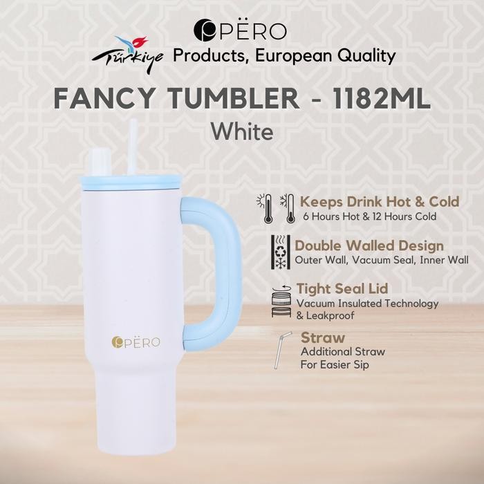 [EXCLUSIVE JORDI ONSU] PERO FANCY TUMBLER PERMOS 1182ML WITH HANDLE / BOTOL MINUM TUMBLER VAKUM ANTI
