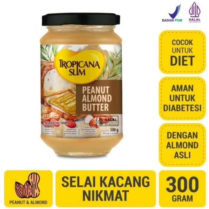 

Tropicana slim selai peanut almond butter 300 gr selai kacang almond Berkualitas