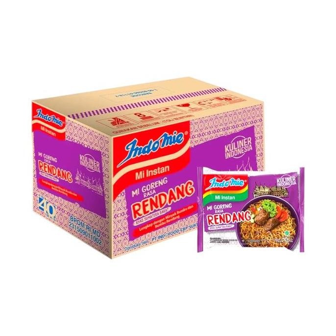 

INDOMIE GORENG RENDANG 1 DUS ISI 40 PCS MIE INSTAN FOOD MAKANAN NOODLES BAWANG ORIGINAL