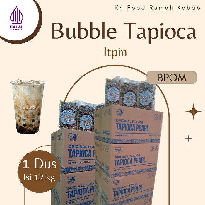 

GROSIR BUBBLE TAPIOKA PEARL 1 DUS 12 KG KHUSUS REX WAHANA