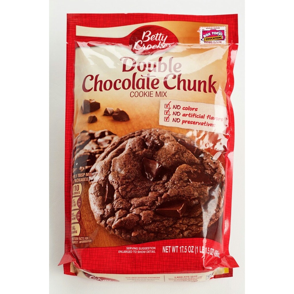 

BETTY CROCKER DOUBLE CHOCOLATE CHUNK COOKIE MIX TEPUNG COOKIES INSTANT