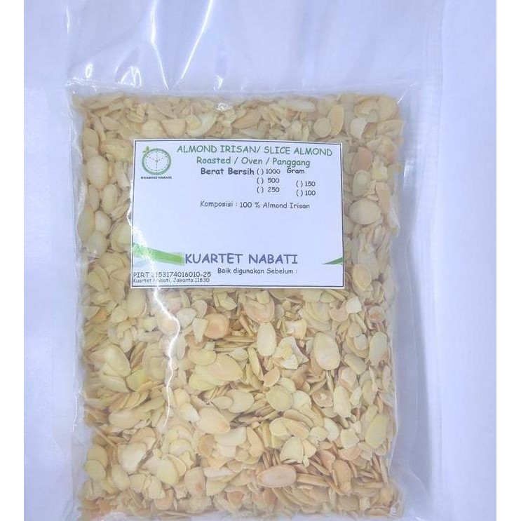 

1000gr Roasted Slice Almond - Almond Irisan - Oven - Panggang - Matang - Vegan Berkualitas