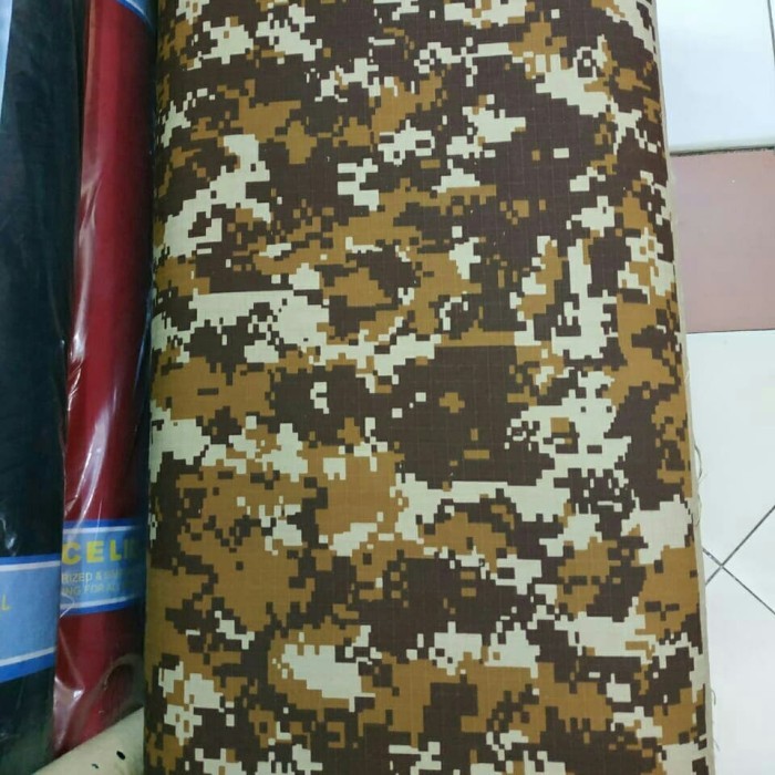 Promo Terbaru Kain Loreng Kotak Ripstok/Bahan Loreng /Bahan Celana Loreng Rui7