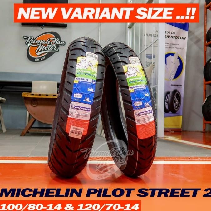 Michelin Pilot Street 2 100/80-14 120/70-14 Ban Motor Vario160 Pcx 150