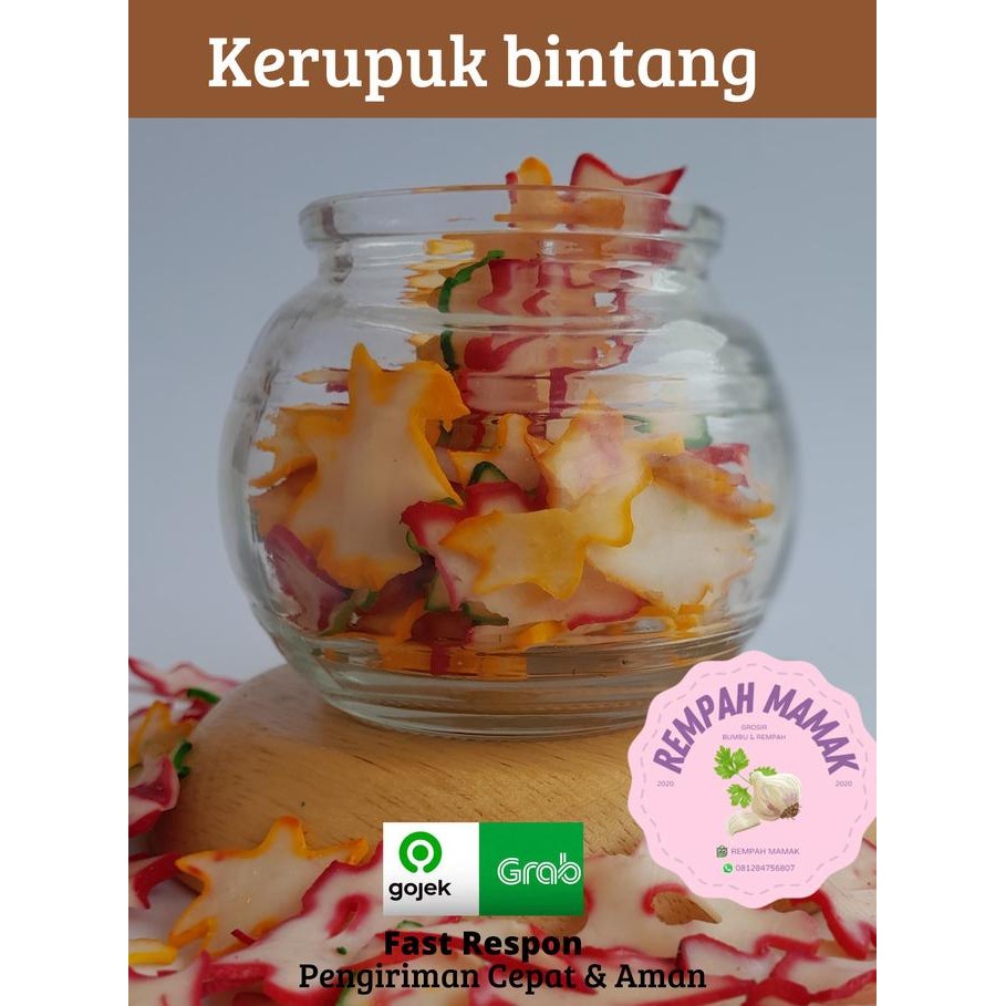 

KERUPUK BINTANG / KERUPUK BAWANG BINTANG MENTAH 1KG ORIGINAL