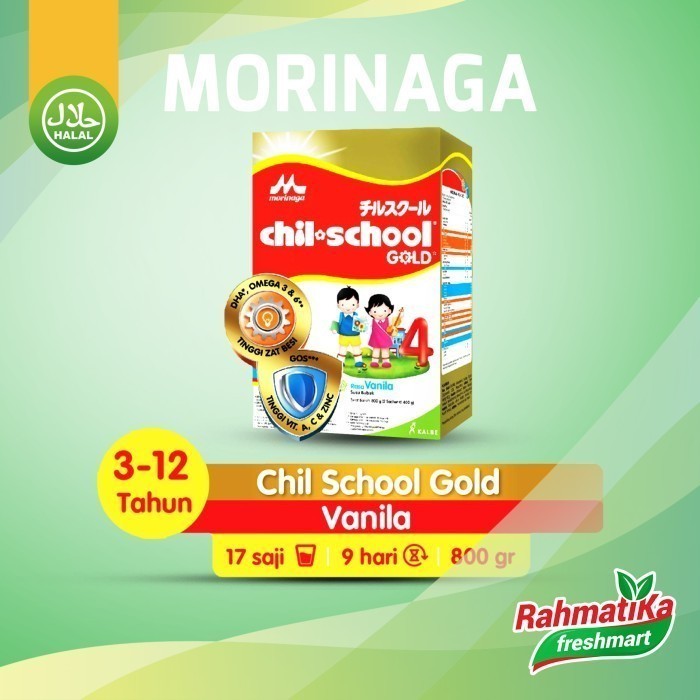 

Morinaga Chil School Gold 4 Rasa Vanila 800g (2 sachet @400g)