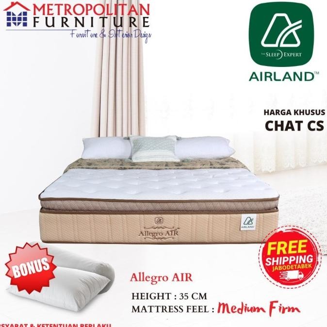 diskon kasur springbed airland allegro air 160 x 200 matras spring bed murah