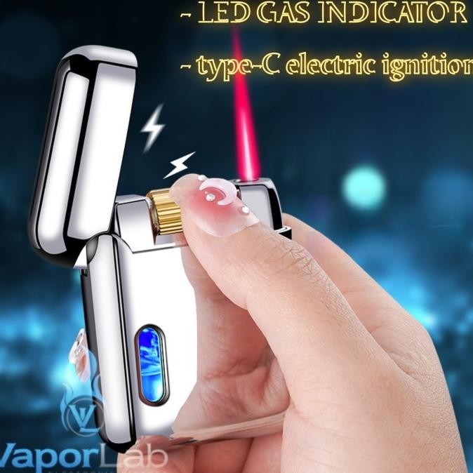 Baru korek api bara gas torch metal led lighter gift box electric ignite