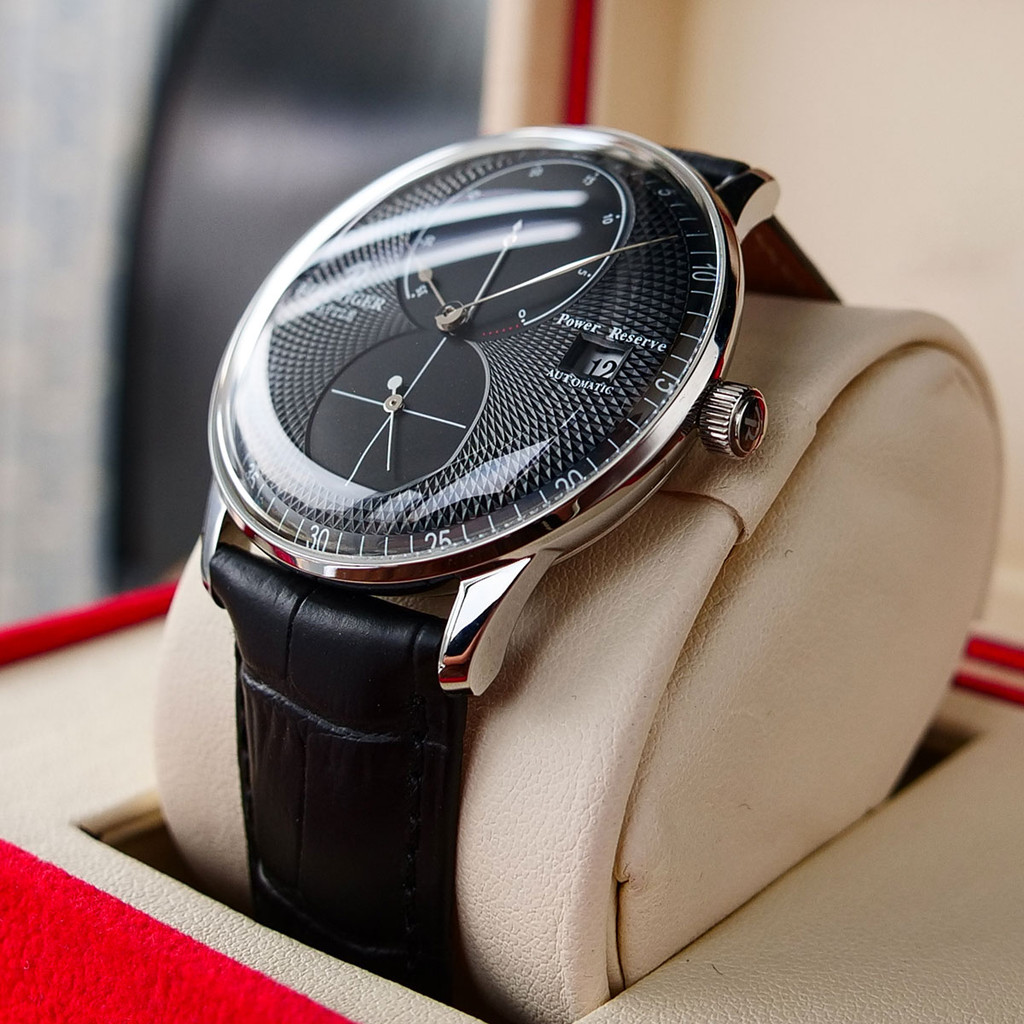 Reef Tiger/RT Casual Watch for Men Power Reserve Automatic Mechanical Watches Stainless Steel Watch