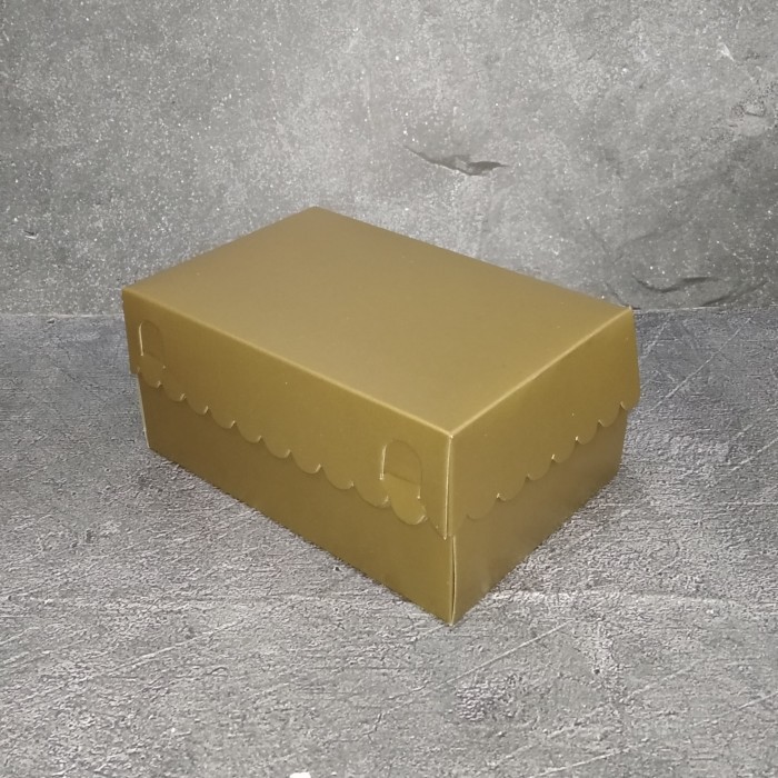 Dus Snack 10x15 Emas tutup sambung 50pcs Dus Snack Box Kue