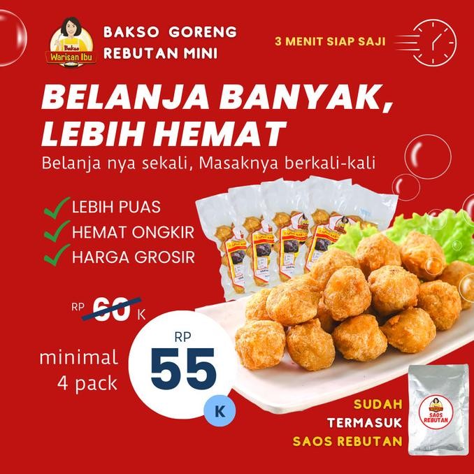 

New Grosir Bakso Goreng Rebutan Mini Warisan Ibu Min 4 Pack