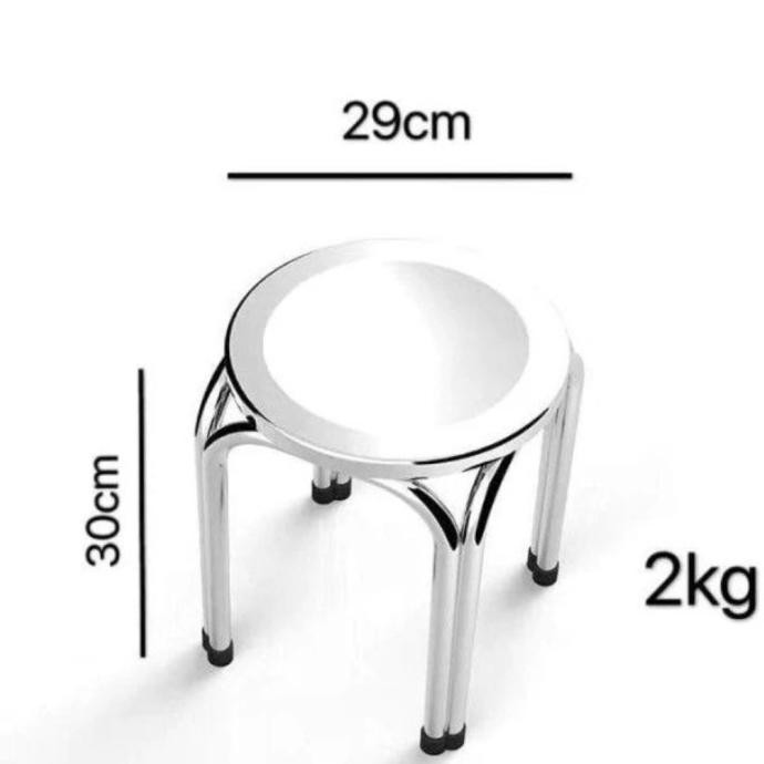 

New Bangku Kursi Bakso Tinggi Stainless 30 Dan 47 Cm
