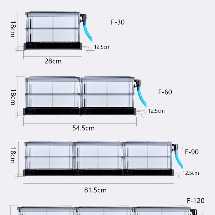 SOBO FA 60 - BOX TOP FILTER 55-80CM TRICKLE AQUARIUM ATAS 2 SUSUN F60