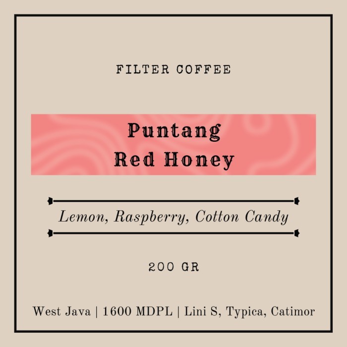 

Kopi Arabika Puntang Madu Merah 200 Gr