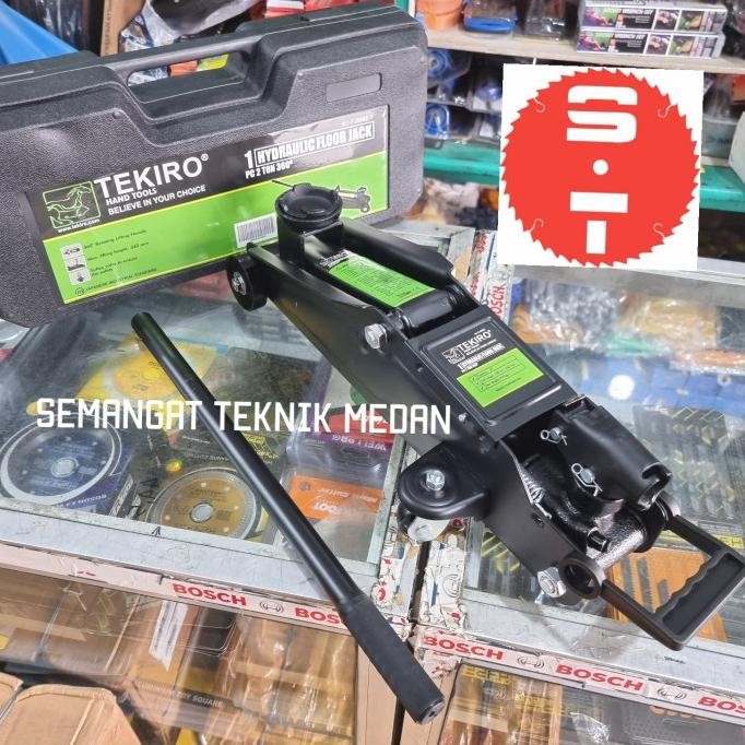 DONGKRAK BUAYA PUTAR MOBIL HYDRAULIC FLOOR HITAM 2 TON 2T 2 T TEKIRO