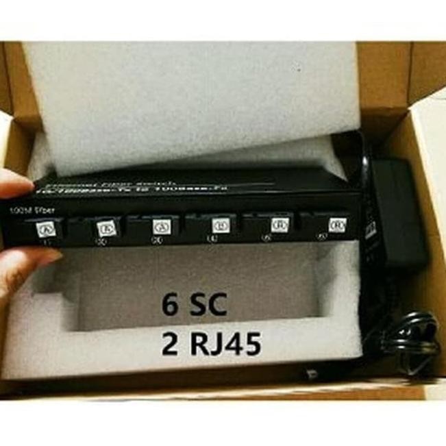 TERMURAH - Media Converter 6 Port FO Switch / HTB 3100 6 Port SC