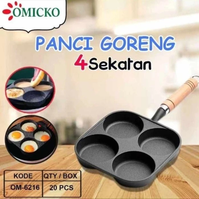 

TERLARIS TJ-622 FRYPAN 4 LUBANG EGG PAN CETAKAN TELUR