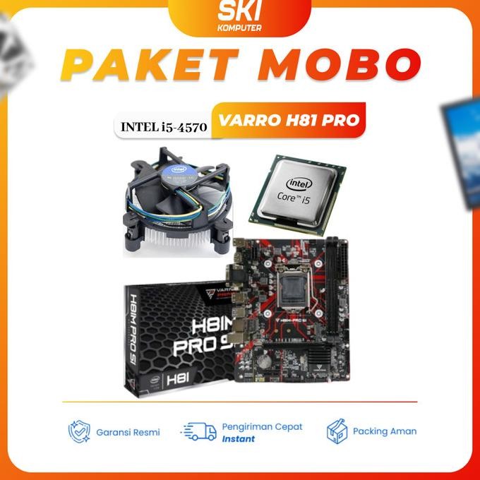 TERBARU - PAKET MOTHERBOARD H81 + PROCESSOR INTEL I5 4570/4590 + RAM