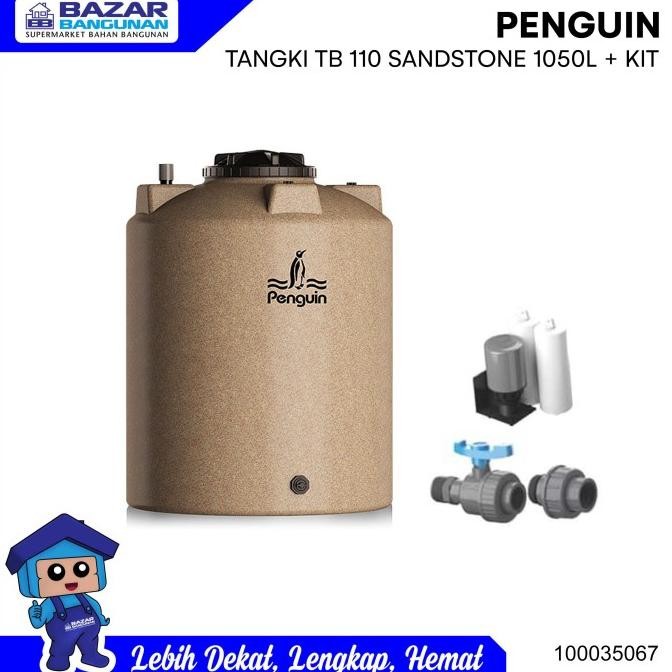 TANGKI TANDON TOREN AIR WATER TANK SET PENGUIN TB 110 1050L SAND STONE ORIGINAL DAN TERPERCAYA