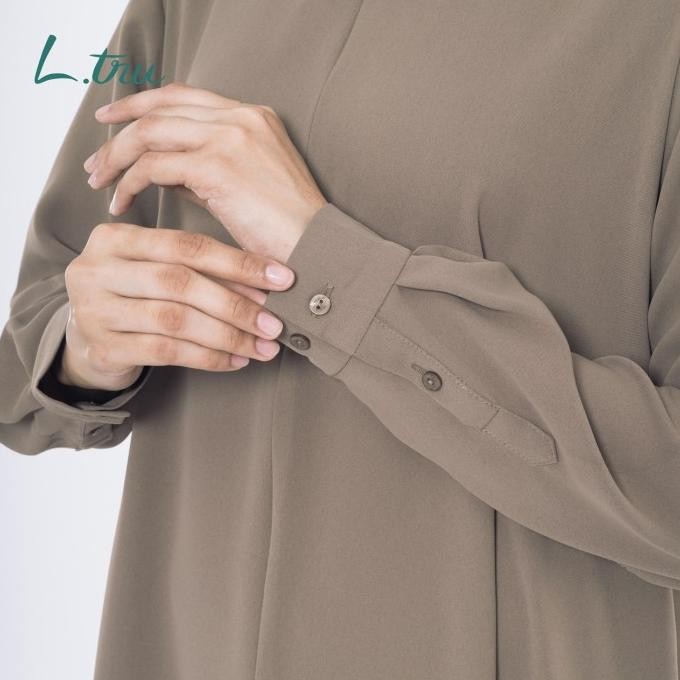 L.Tru - Gamis Premium Ramping Sleek Dress | Model Gamis Terbaru Simple Elegan Terbaru