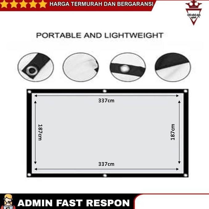 READY LAYAR PROYEKTOR PORTABLE 150 INCH | SIMPLE SCREEN PROJECTOR