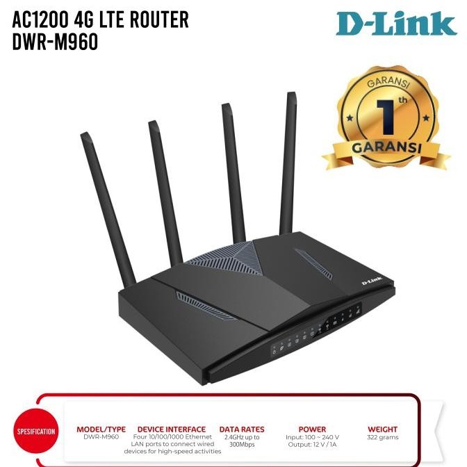 Grosir D-Link Dwr-M960 4G Ac1200 Lte Router